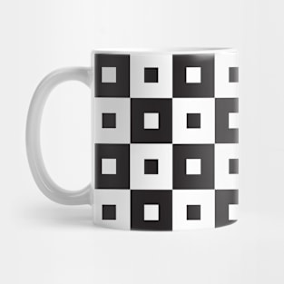 Black and white checkered pattern Mug